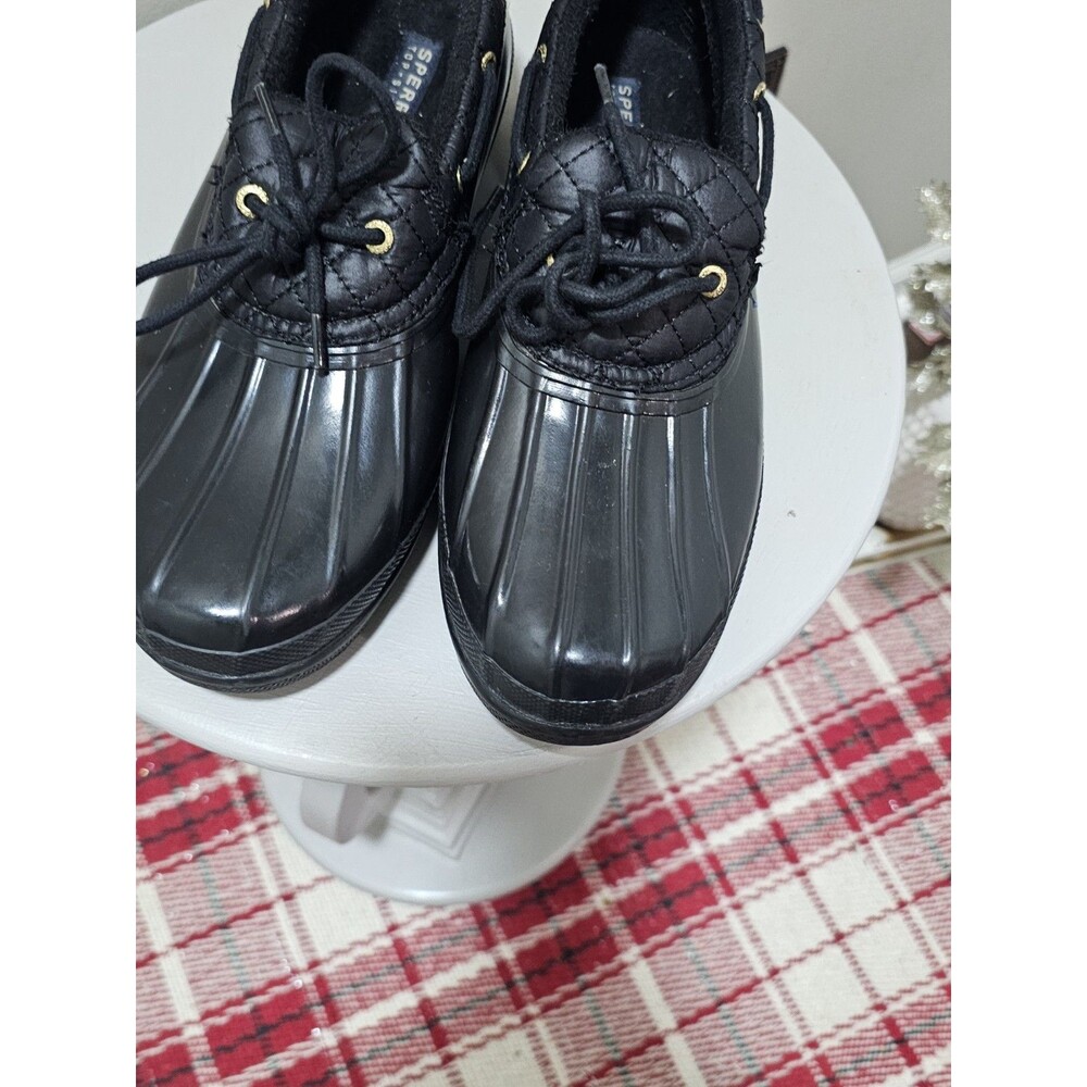 Sperry Top Sider Black Duck Boots Waterproof Warm Womens boots Size 10 - Picture 4 of 11